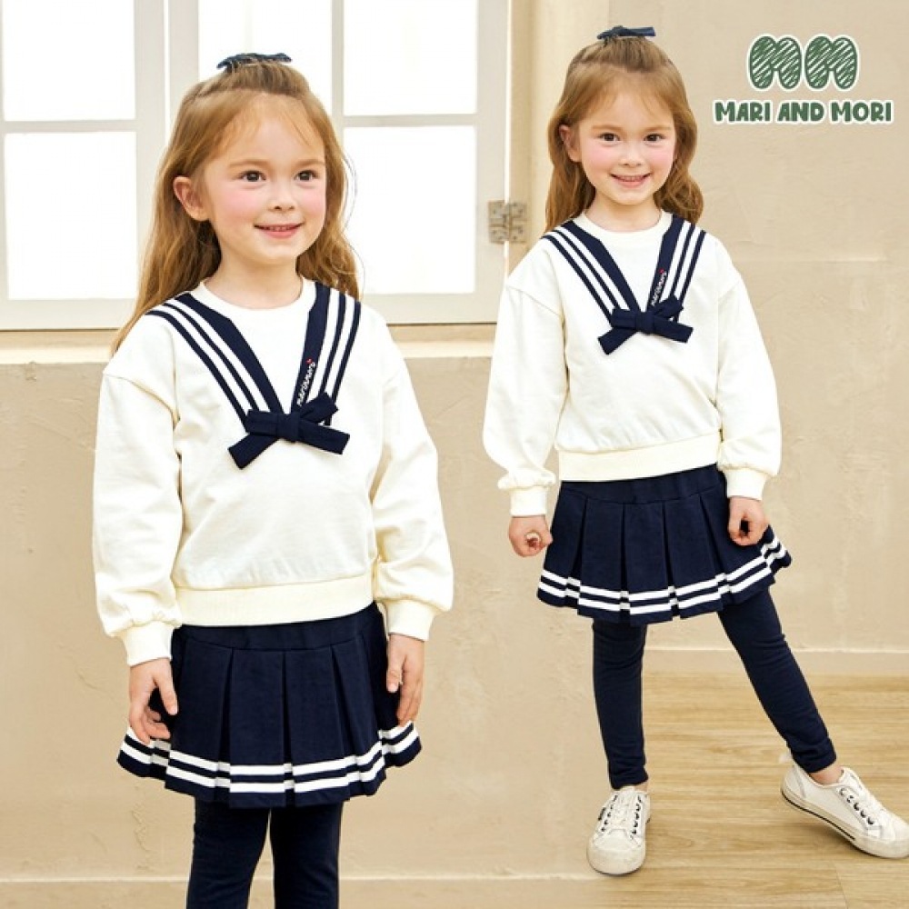 [ウォルトンキッズ] セーラーガール丈トップ&ボトム