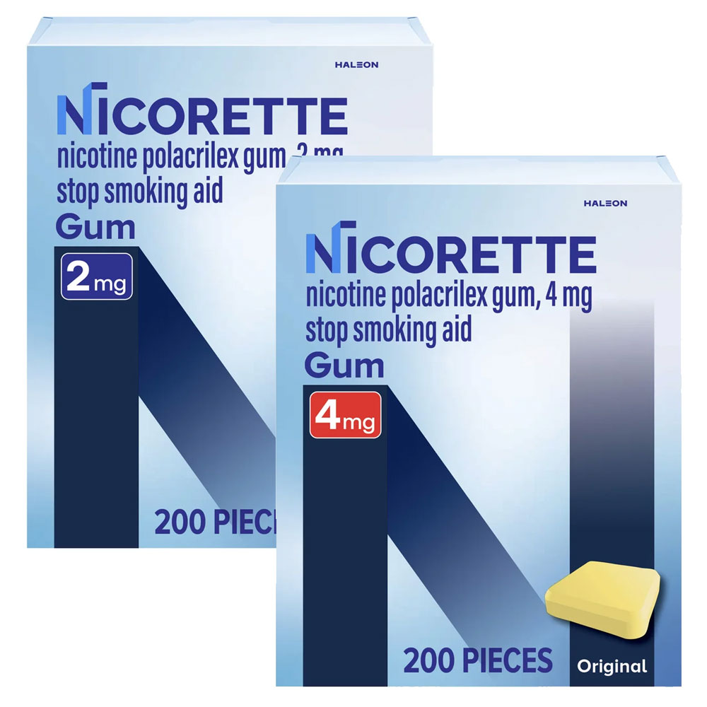 Nicorette ニコレット オリジナル ガム 2mg / 4mg 200粒 大容量 海外版