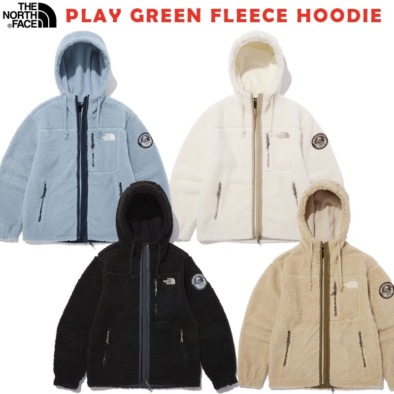 韓国正規品保証 関税負担なし NJ4FN57A PLAY GREEN FLEECE HOODIEデイリー 基本 着装 男子 女子 人気 韓国 ファッション 男女共用 アウトドア