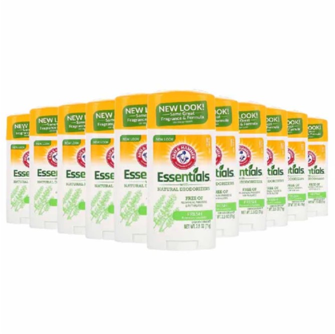 Arm & Hammer Essentials Natural Deodorant, Rosemary Lavender - 2.5 oz - 12 Pack
