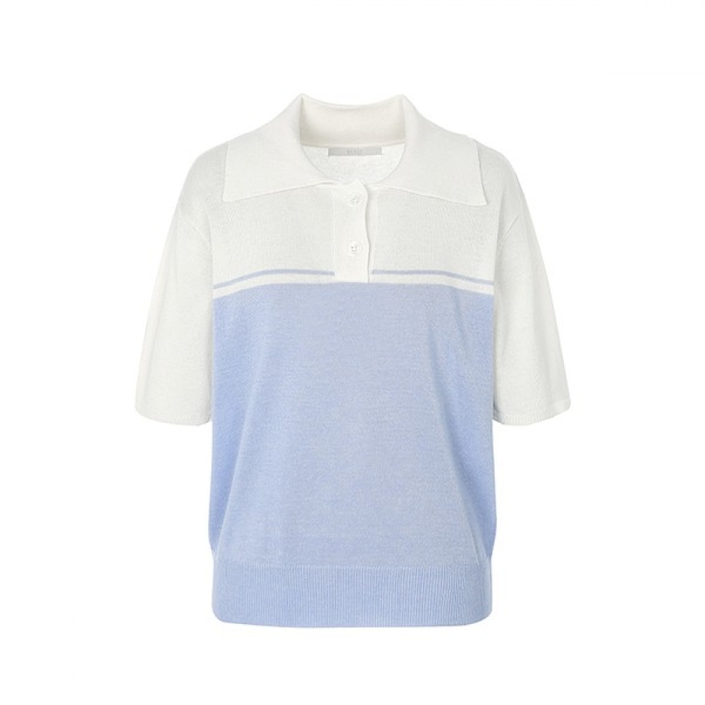 [ニューヨーク訪問] ワイドフラットカラーミックスカラーニット (VZ4SK20)