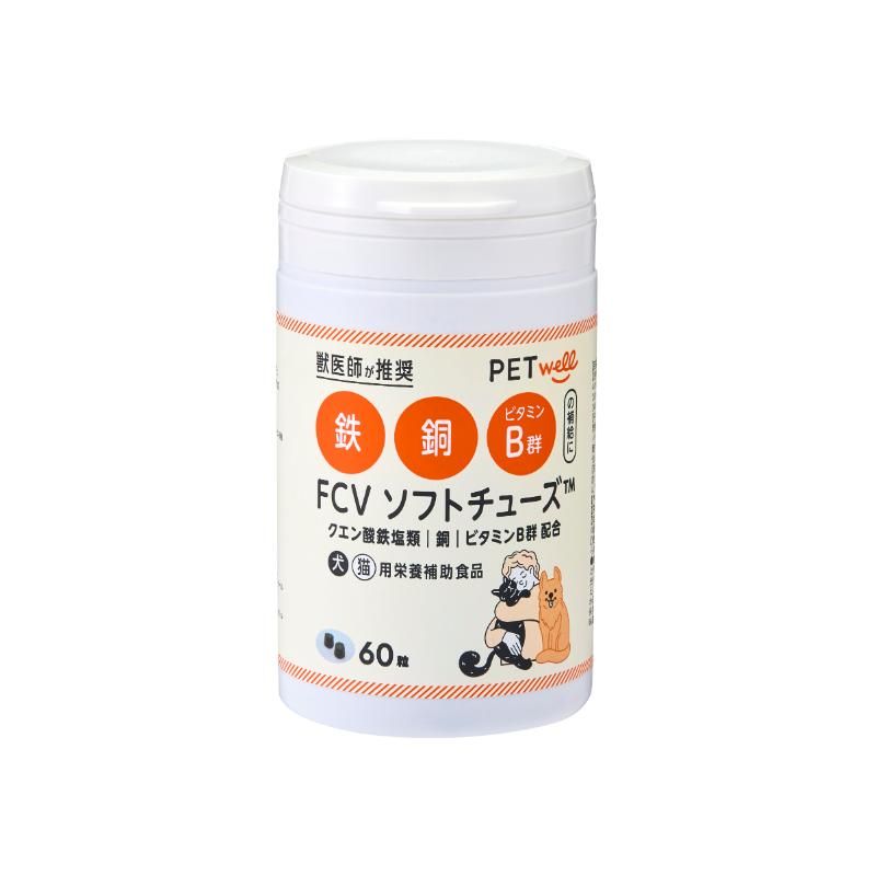 （まとめ買い）トーエートレーディング FCVソフトチューズ 60粒 犬猫用フード [x3]