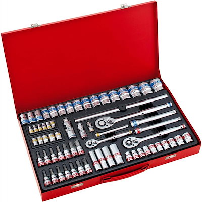 他サイト： SK11 フルソケットレンチセット レンチセット レンチ TS-2465M 差込角:6.3mm 9.5mm 12.7mm 65点 1セットの商品画像