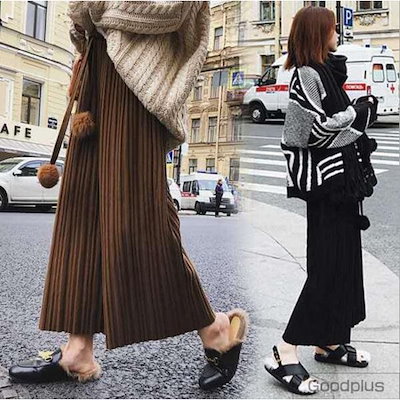 ガウチョパンツ ボトムス ワイドパンツ レディース ...のサムネイル