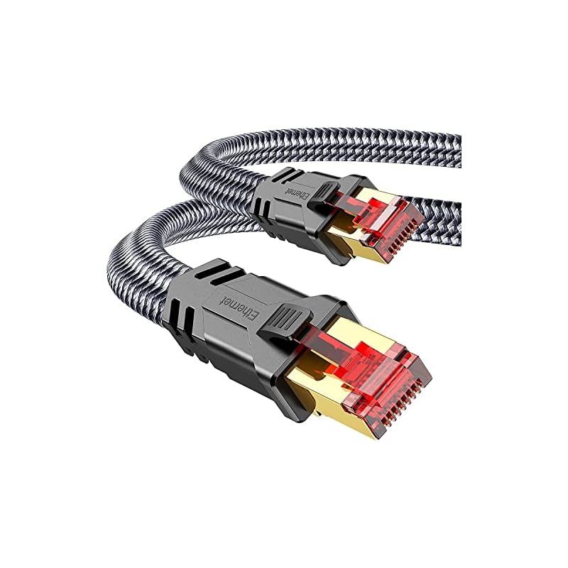 Snowkids LANケーブル CAT8 31M カテゴリー8 イーサネットケーブル RJ45 コネクタ 40Gbps/2000MHz CAT8準拠 超高速 シールド モデム ルータ PS3 PS4