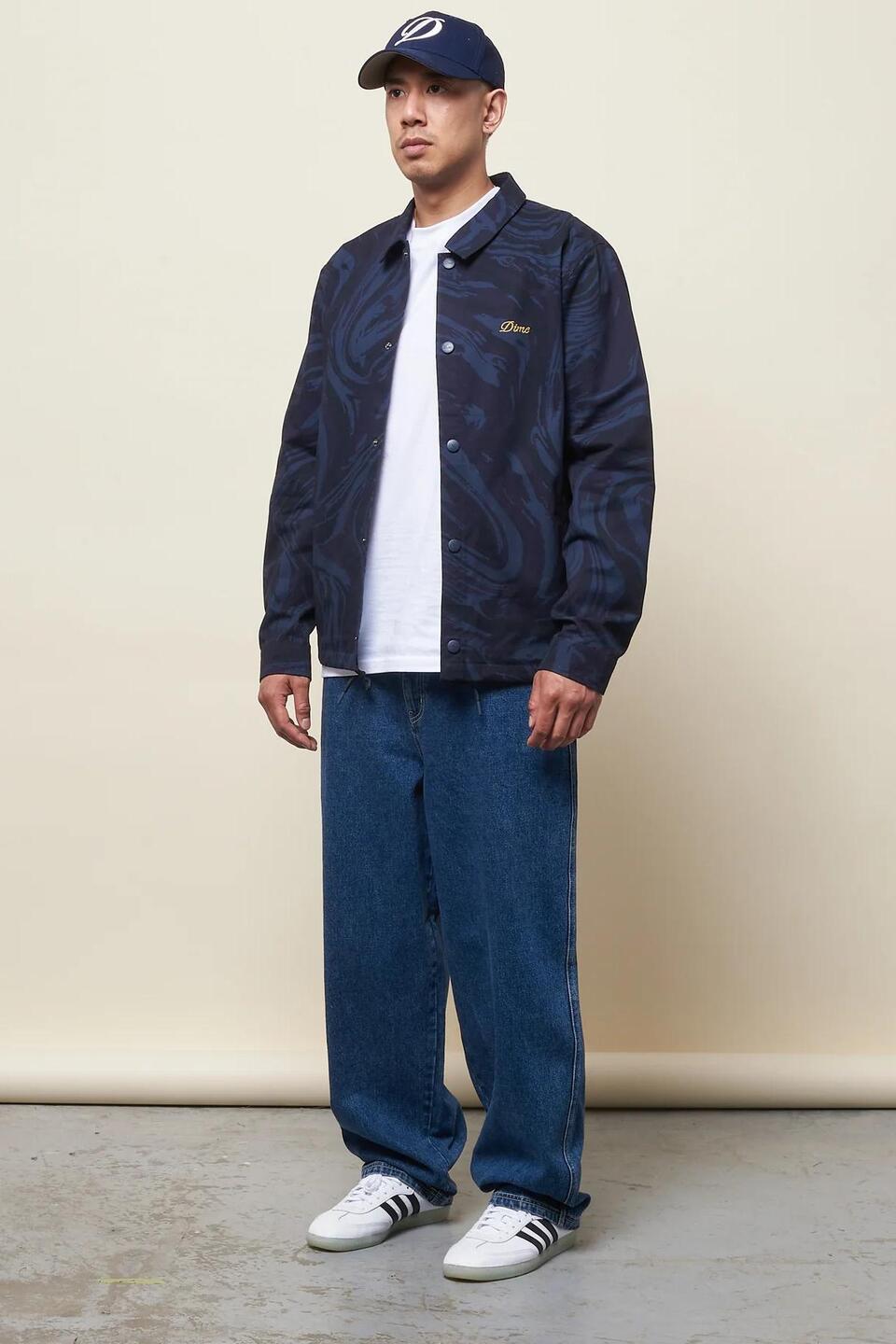 【DIME】 MARBLE COACH JACKET : NAVY