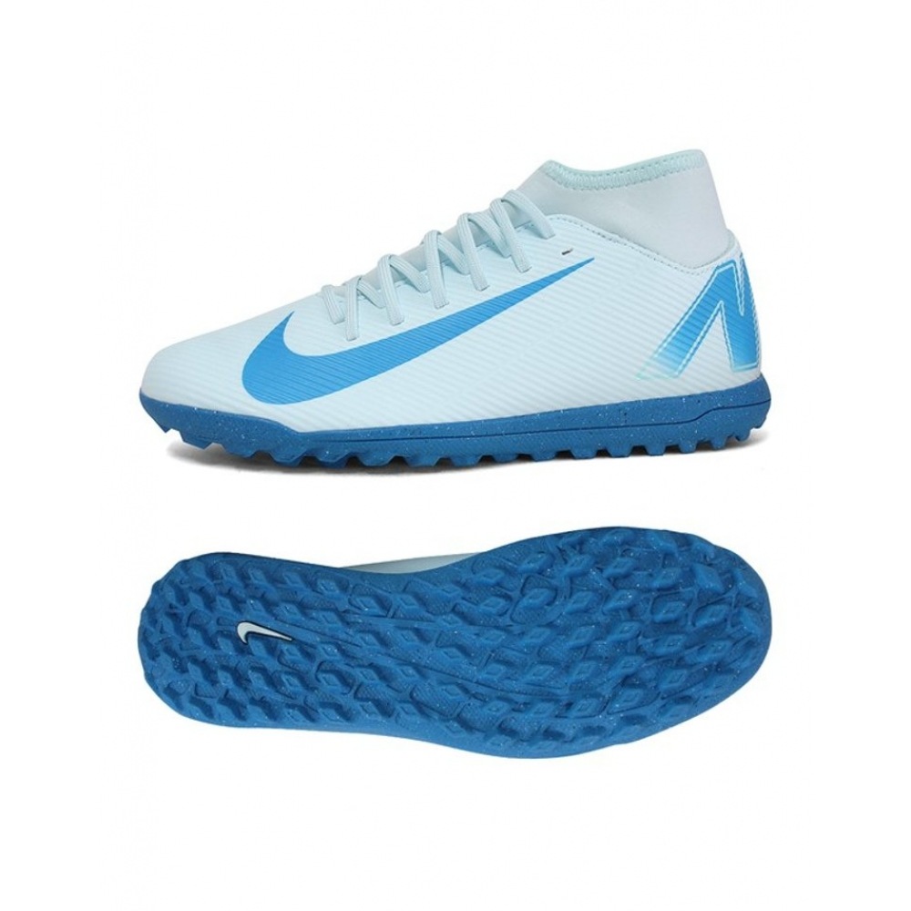 ナイキシューズナイキマーキュリアルスーパーフライ 10 クラブ TF サッカーシューズフットサルシューズグレイシャーブルー FQ8317-400