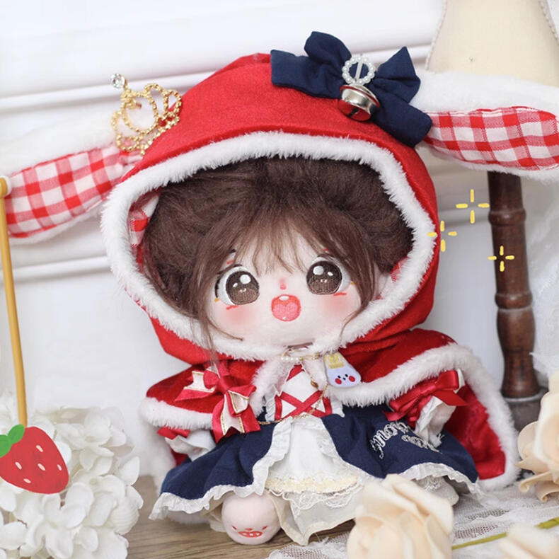 【20cm】着せ替えぬいぐるみ服 着せ替え人形 綿人形 ぬいぐるみ ぬい服 ぬいぐるみ服 人形服 白雪兎姫セット 兎耳付き うさぎ 童話 おとぎ話 白雪姫 Lolita ワンピース スカート プリンセ