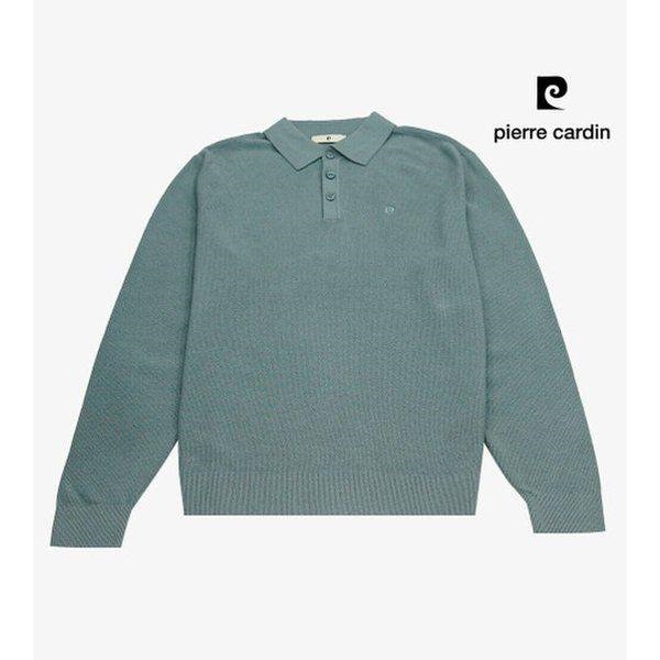 メンズ 秋冬 ベーシック 無地 長袖 襟付き ニット セーター Tシャツ PPKT335131_ept