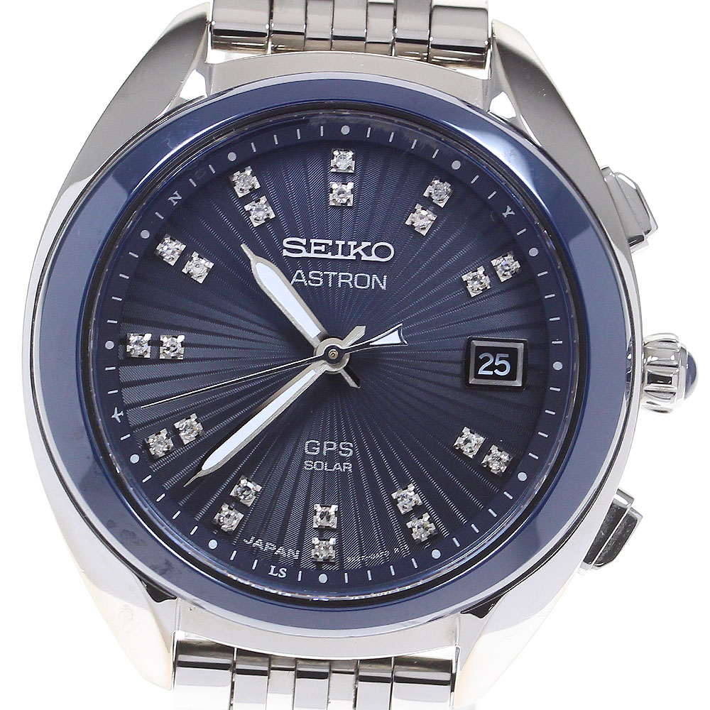 セイコー SEIKO STXD007/3X22-0AA0 アストロン ダイヤインデックス 500本限定 ソーラー電波 レディース 箱・保証書付き_847884【中古】