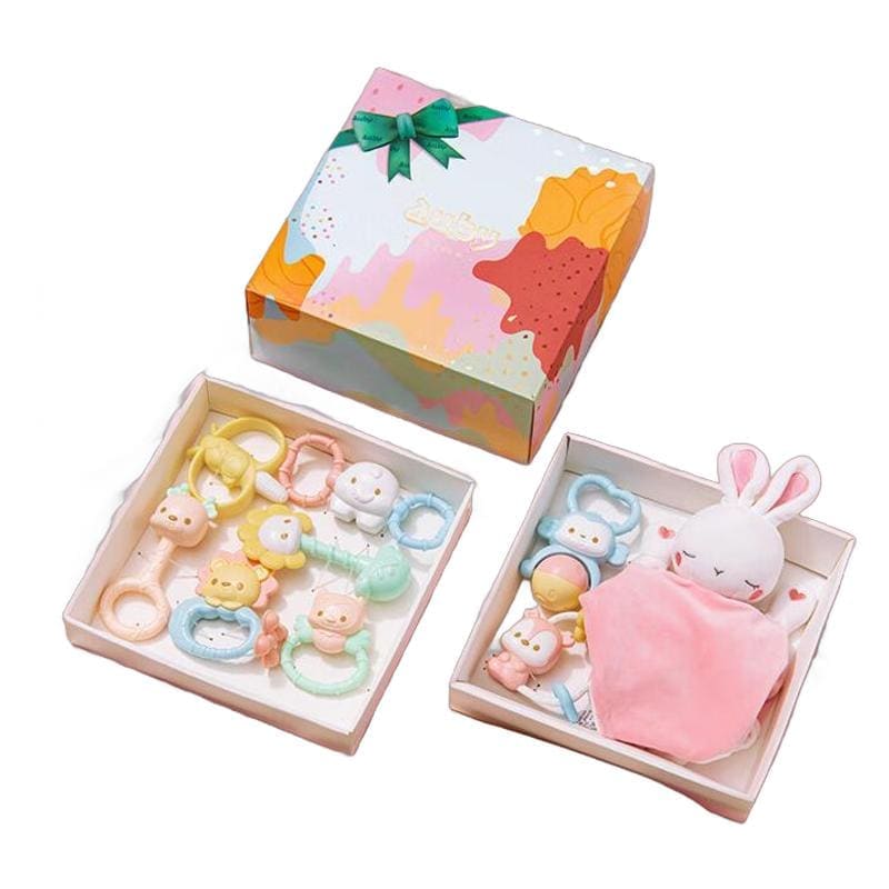 幼児と幼児のおもちゃおしゃぶり手ガラガラ新生児なだめるギフトボックスバニーなだめるナプキン満月ギフト