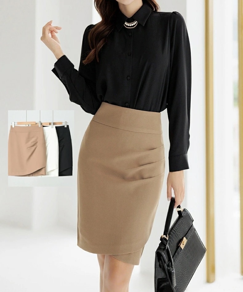 【2枚購入で100円OFF】スカート 裏地付き スカート ひざ丈/レディース/ロング /スカート/ ミディアム丈　ハイウエスト/通勤/オフィス/フォーマル/ビジネス/就活/大きいサイズ/ストレッチ/膝