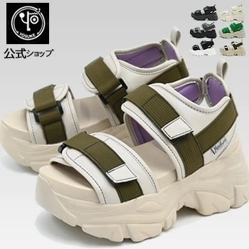 ヨースケ 厚底サンダル レディース 歩きやすい 8.0cm 厚底フラットソール スポーツサンダル