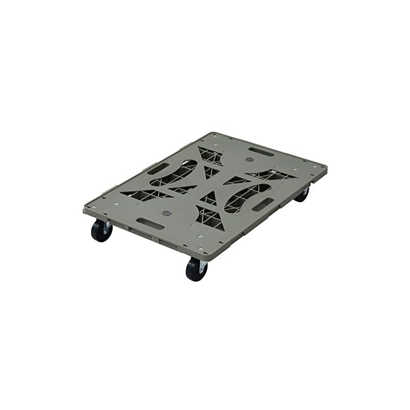 【即納】[山善] 連結平台車 7050cm 耐荷重150kg スタッキング機能 縦横連結可能 家庭用 オフィス用 オリーブ YRB-G75(OD)