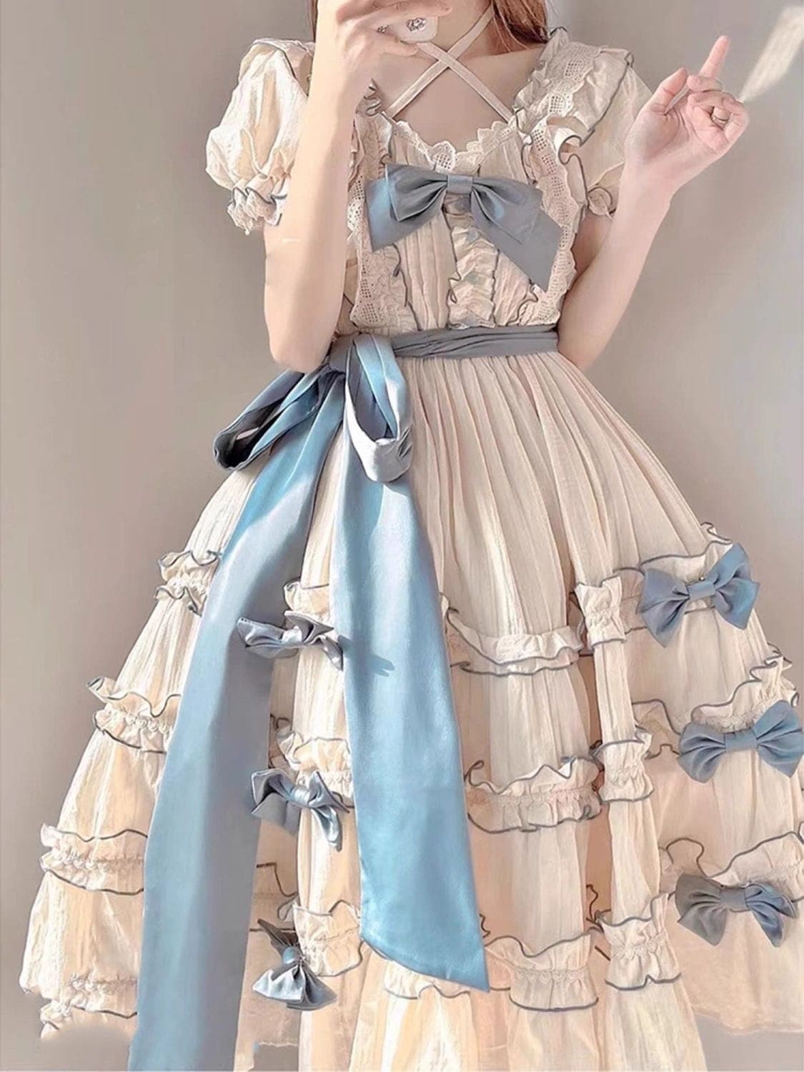 Lolia バースデードレス コートウエストレースタイドレス