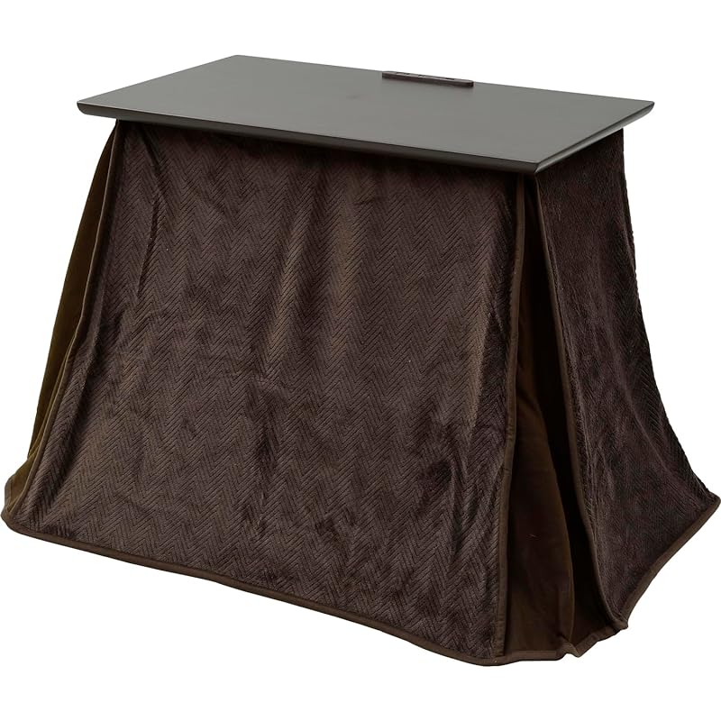 【即納】[山善] こたつ布団 (デスクこたつ専用) 丸洗い可能 ポケット付き ブラウン KDK-802(BR)