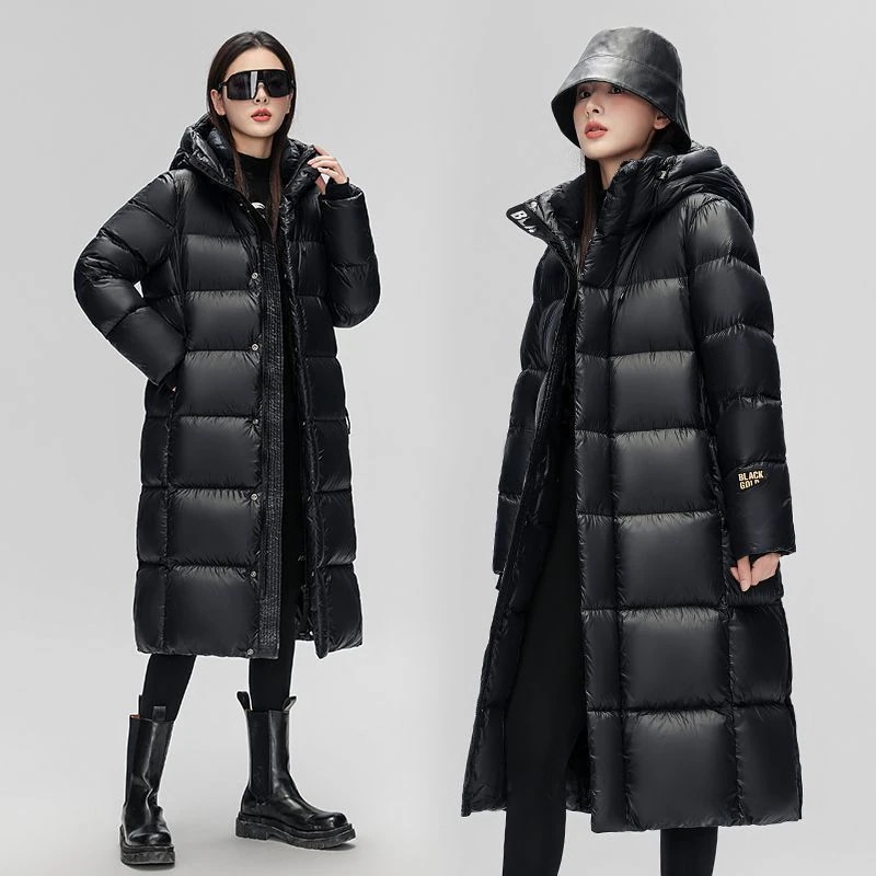 [高品質ストレッチ]ロングダウンジャケット 黒 楽天市場】ダウンコート 90％ダウン レディース ロング 男女兼用