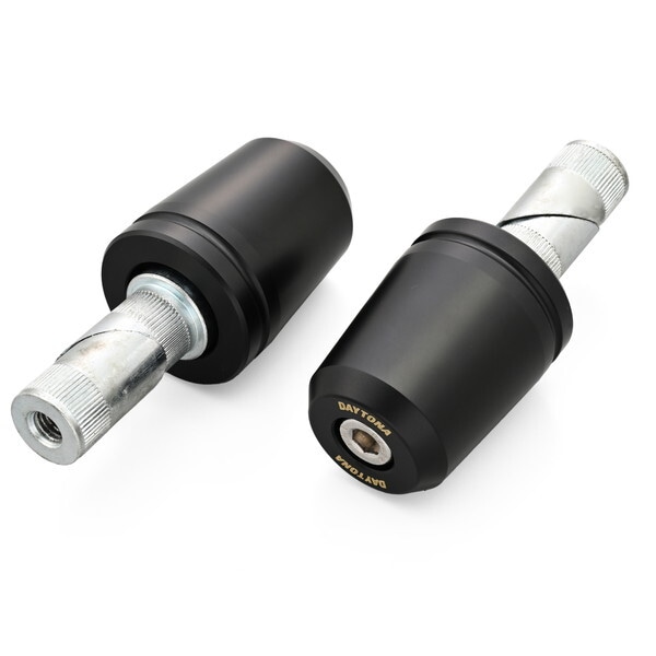 D61559 (Daytona) バイク用 バーエンド 汎用(内径φ17-19) 中空タイプ 超ヘビーウエイトバーエンド ブラック 61559