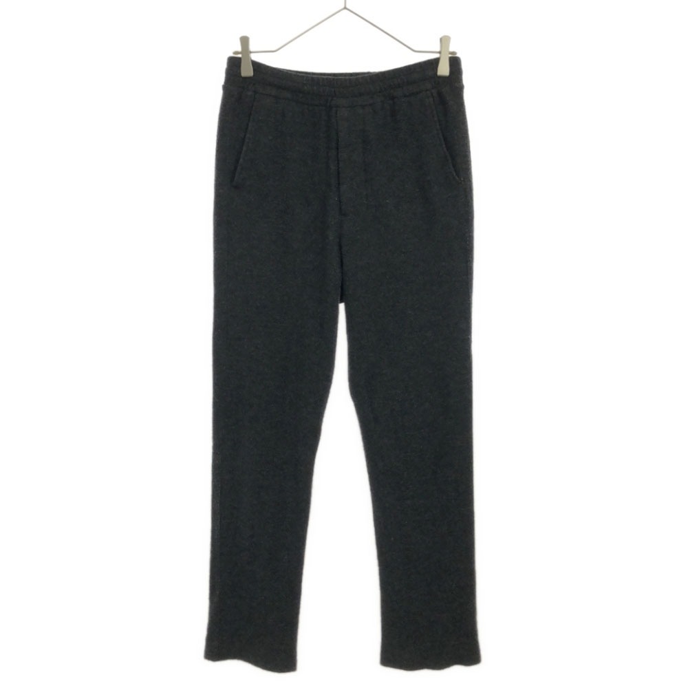 ウールブレンド テーパードパンツ 34 ダークグレー ボタンフライ メンズ