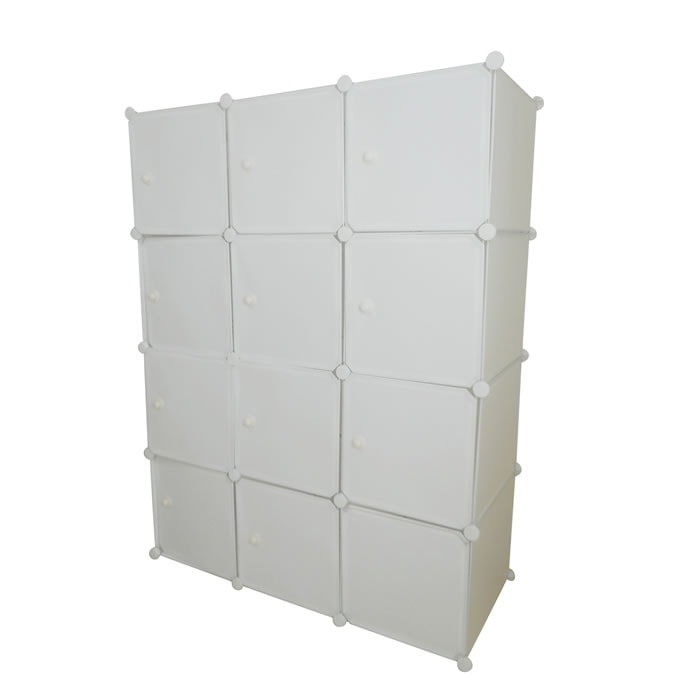 組み立て式 クローゼット 収納ボックス SR-STW034-WH ホワイト