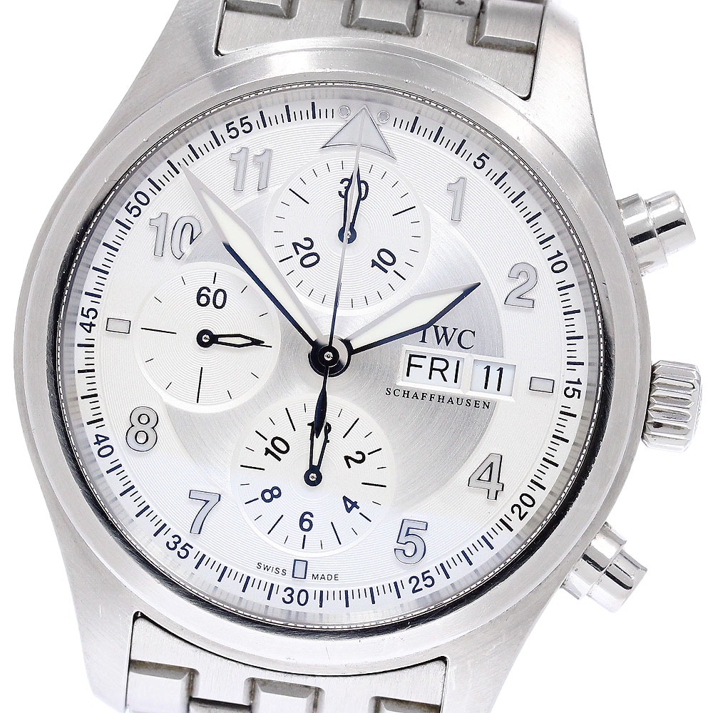 IWC SCHAFFHAUSEN IW371705 スピットファイア クロノグラフ デイデイト 自動巻き メンズ _957189【中古】