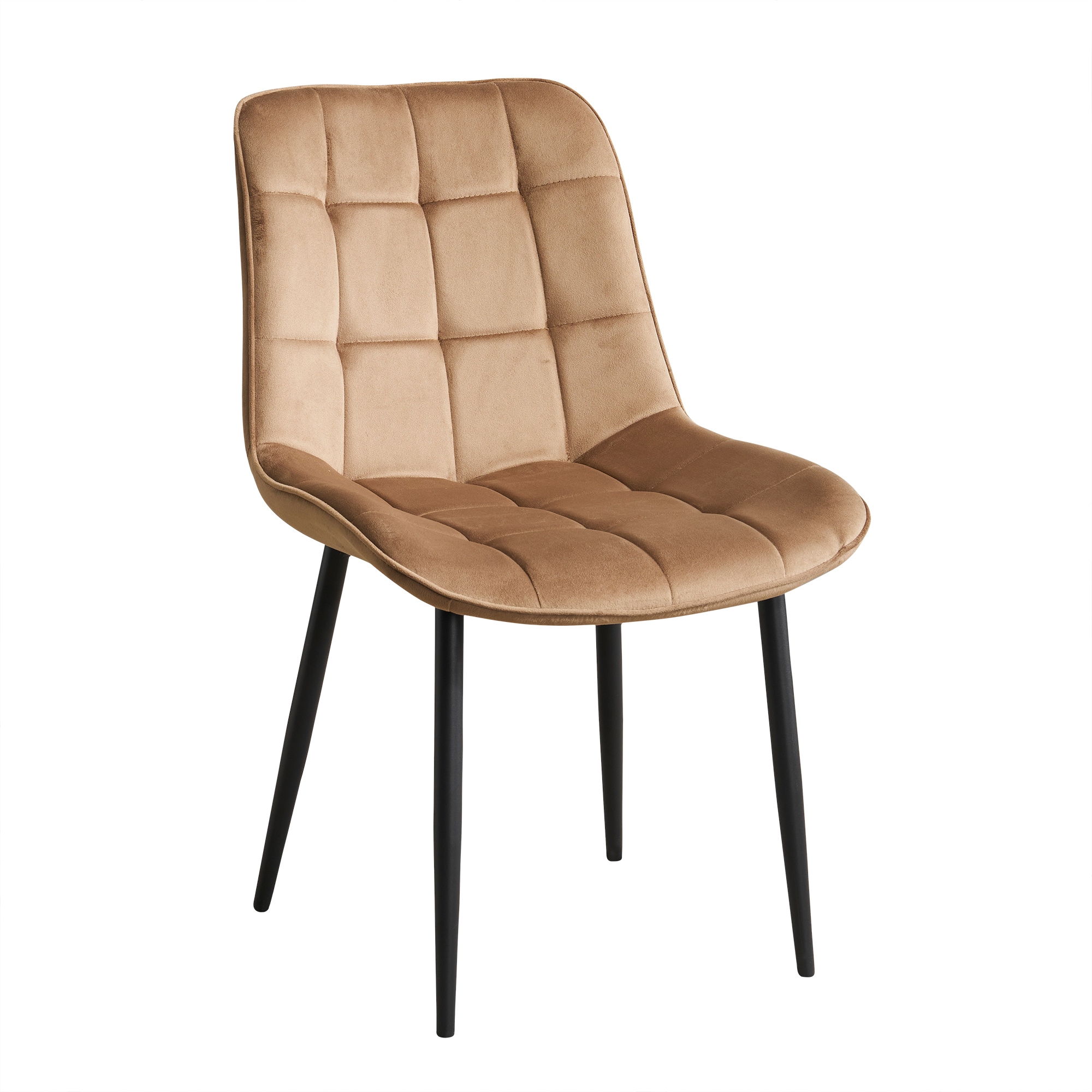 【単品１脚】ダイニングチェア 椅子 ベルベット座面 コンパクト スチール脚 来客対応チェア おしゃれ 組立簡単 北欧風 イス テレワーク 在宅ワーク耐荷重130kg