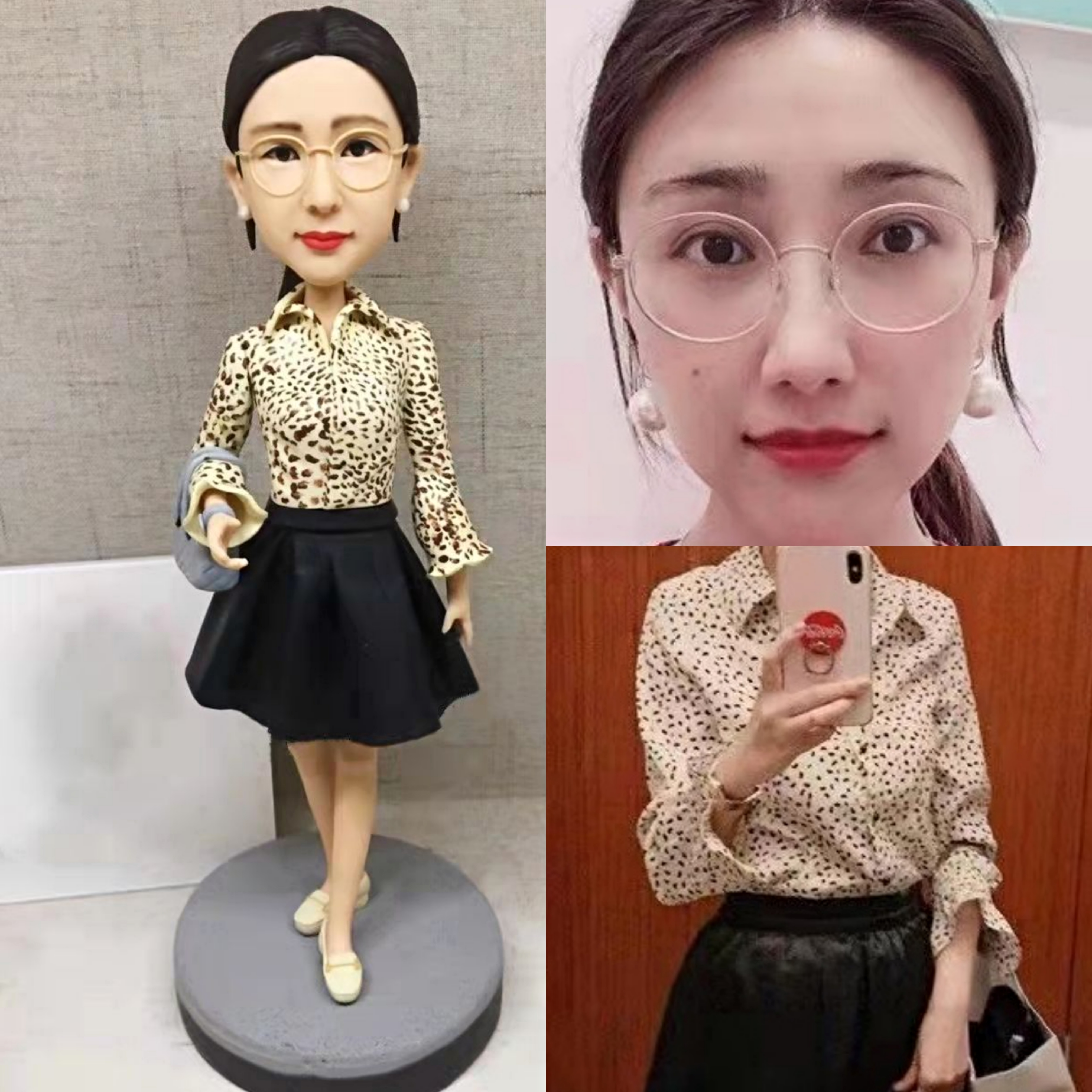 【オーダーメイド】3D肖像画 似顔絵 人形 フ ィギュア 彼氏 彼女 誕生日 ケーキトッパー 記念日 カップル 友達 プレゼント