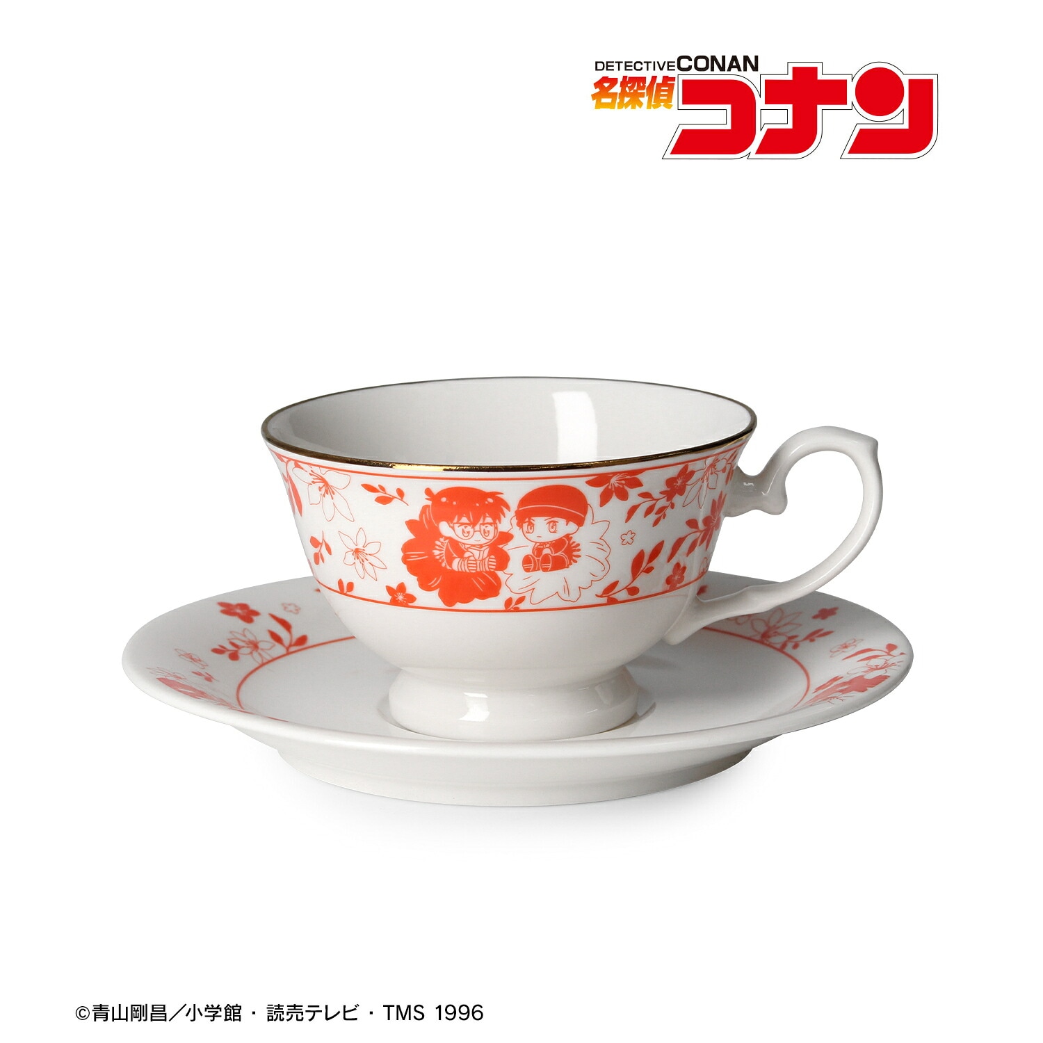 【新品/公式】 名探偵コナン_江戸川コナン&赤井秀一 Botania カップ&ソーサー 公式グッズ 公式ライセンス colleize コレイズ アニメ キャラクター グッズ