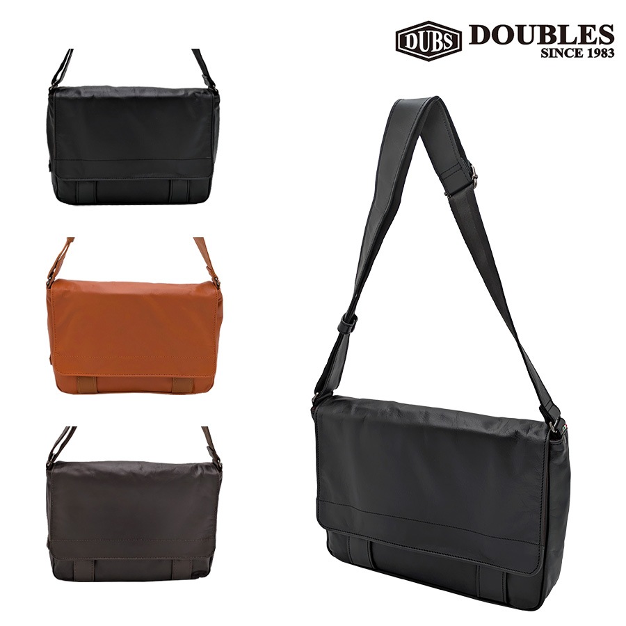 【DOUBLES】vwe1926 フラップショルダー 斜め掛け 牛革 本革 レザー 長持ち 普段使い 使いやすい シンプル ユニセックス ギフト プレゼント ブラック