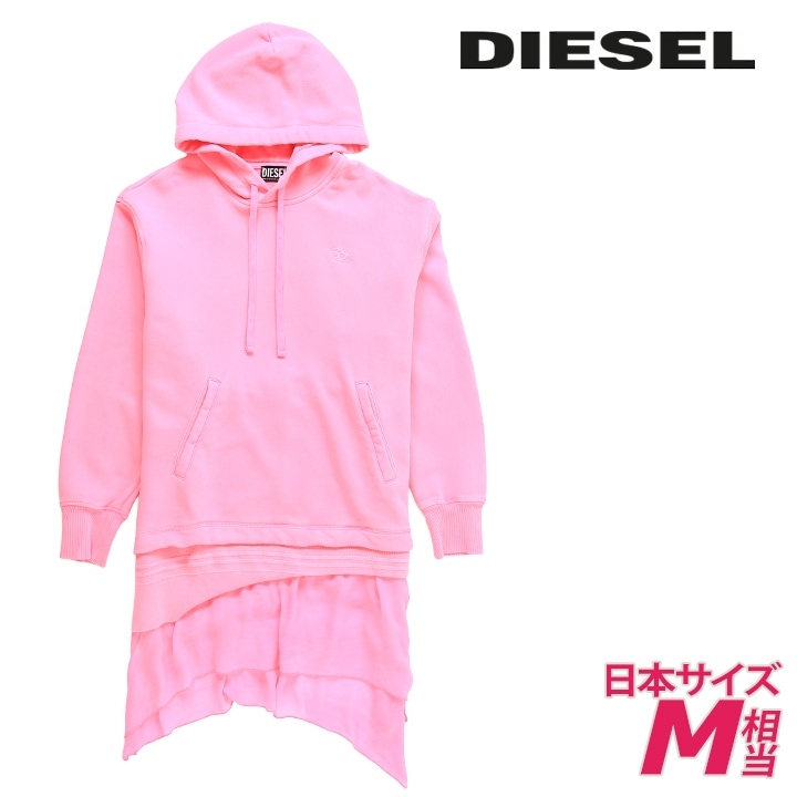 スウェットミニワンピース レディース D-ROLE アシンメトリー シフォン切替 die-l-t-g4-2ht