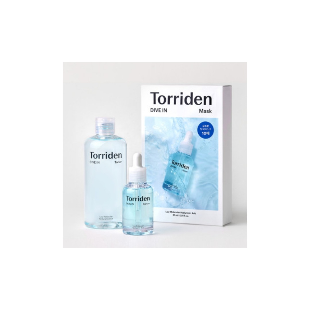ダイブイン水分アワード3点セット (トナー300ml+セラム50ml+マスクパック10枚)