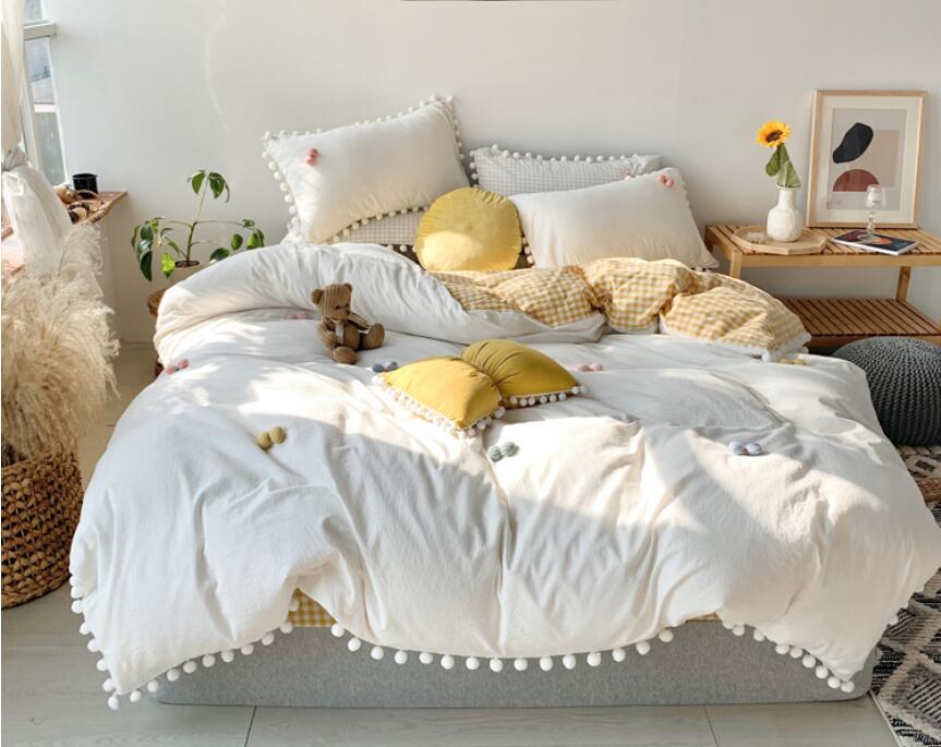 4点セット寝具カバーセット 掛け布団 ベッド用品 フラットシーツ 1.5m 1.8m 2.0m 5色