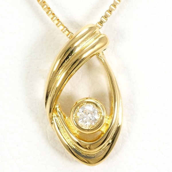 K18 18金 YG ネックレス ダイヤ 0.03 中古