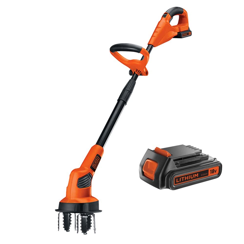 ブラックアンドデッカー(BLACK DECKER) コードレス ミニ耕運 除草機 本体のみ ガーデン ガーデニング 農業 園芸用機器 雑草 除去 土ほぐし 18V 2.0Ah LGC120N