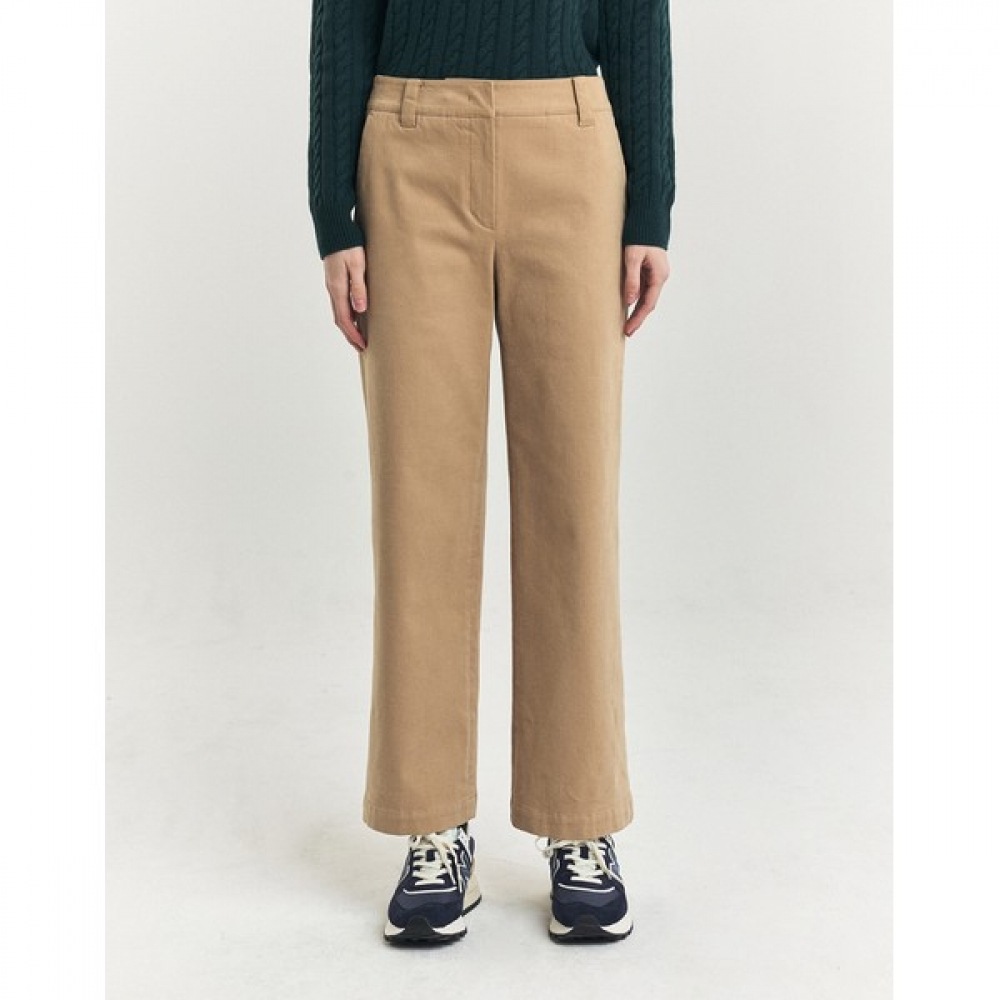 (ヘッジズレディース) 24FW セミワイド起毛チノパンツダークベージュ HSPA4DC92I3