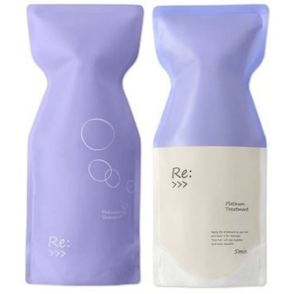 ADJUVANT アジュバン リ:プラチナムシャンプーR 600ml & トリートメントR 600g 詰替用セット