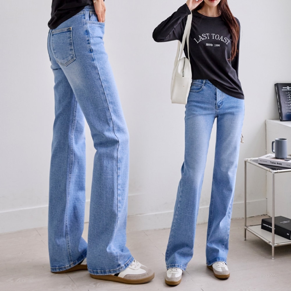 (NAK21) (S~L) クリーンストレートフィットデニムパンツ DM51-P-05