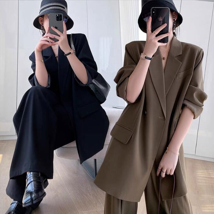 カジュアルスーツ レディース 可愛い キャリア 通勤 就活 リクルートスーツ 事務服 オフィス OL 韓国風 パンツスーツ セレモニースーツ ママスーツ 体型カバー スーツ セットアップ ビジネススー
