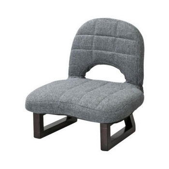 東谷 背もたれ付正座椅子 グレー LSS-23GY