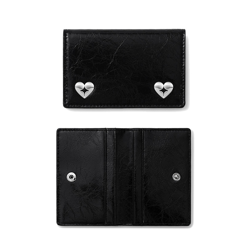 HEARTY X 2 - BLACK / 片手に収まるコンパクトサイズのカードケース 6,342円