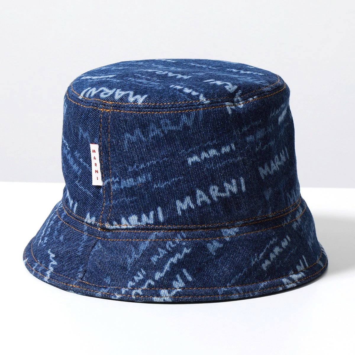 MARNI マルニ バケットハット CLMC0055A0 USCV36 レディース ロゴ デニム コットン 帽子 JQB50/IRIS-BLUE