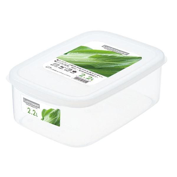 （まとめ） フードケース/保存容器 XLサイズ 角型 銀イオンAg+効果 取っ手つき キッチン用品 40個セット