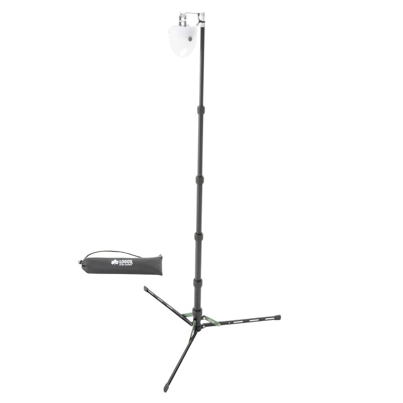 ロゴス(LOGOS) ハンディフラットランタンスタンド 71905008 ブラック (約)幅48×奥行42×高さ48~123cm