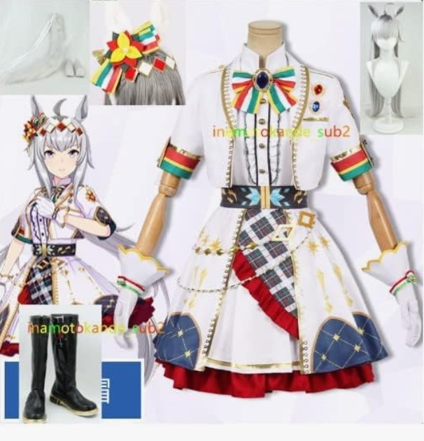 実物撮影（ウィッグ靴追加 ） ウマ娘プリティーダービー 聖なる夜に重なるキセキ キセキの白星 オグリキャップ コスプレ衣装+靴+ウィッグ+尾+耳+ 髪飾り