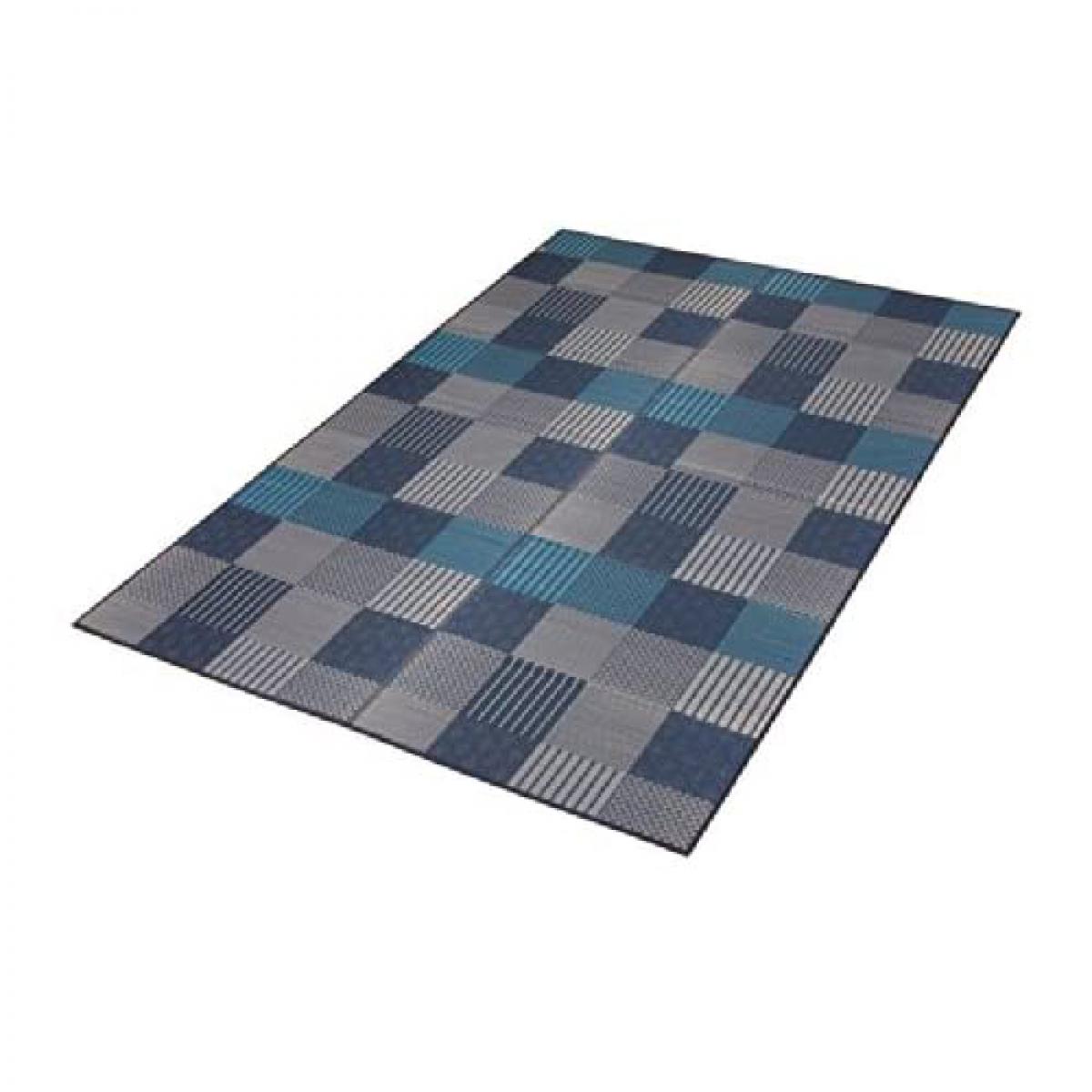 【I】【代引不可】い草 花ござ 京刺子 江戸間6畳(約261×352cm) ブルー 日本製 畳 カバー センター い草 ラグ い草カーペット ござ【北海道・沖縄・離島不可】cm　裏貼りなし 上敷 18,781円