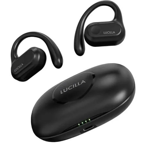 LUCILLA TWSOP02BK フルワイヤレスイヤホン オープンイヤータイプ 左右分離 Bluetooth対応 IPX4防水 ブラック