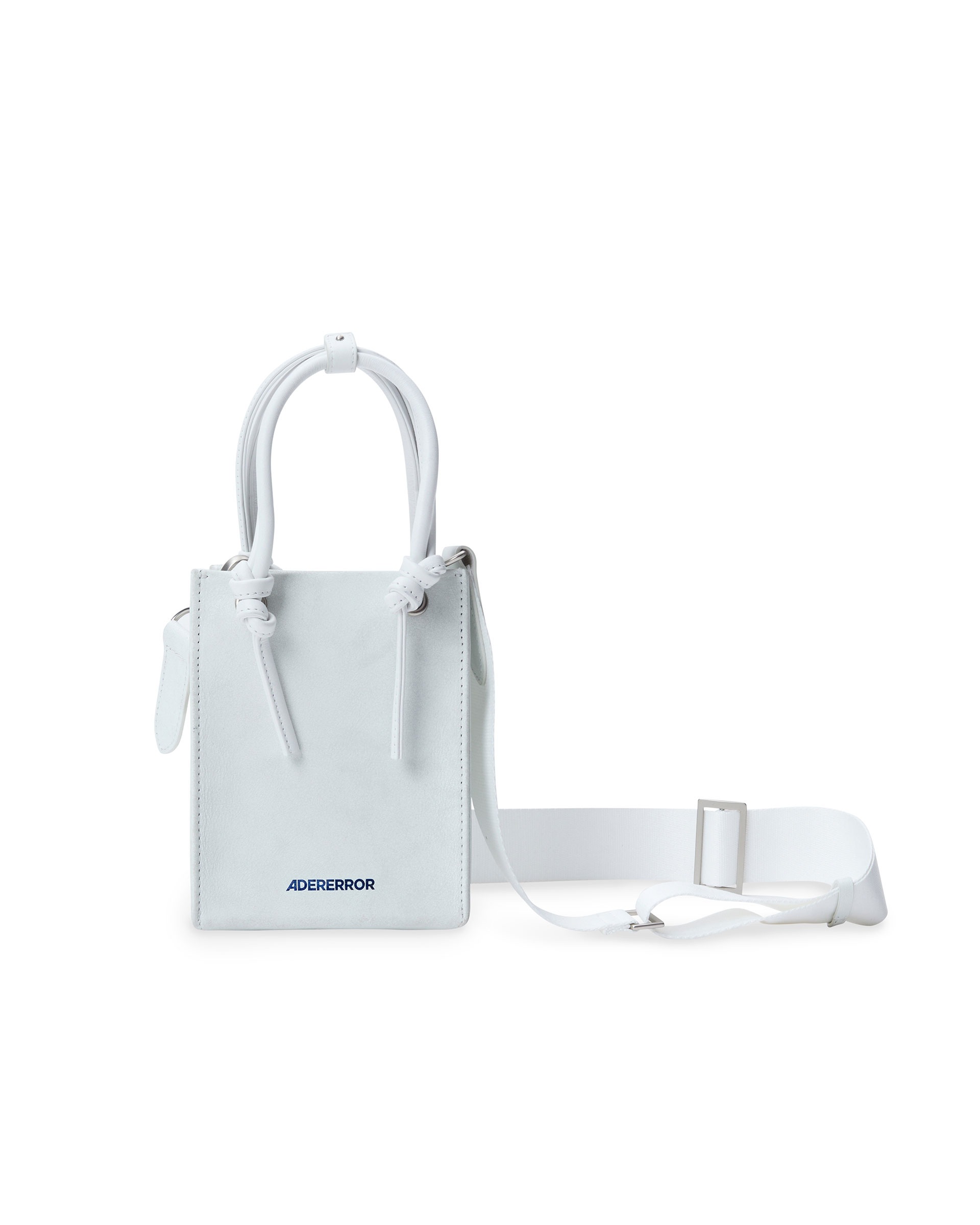 【ADER ERROR】 SMALL CRACKED SHOPPER BAG : WHITE