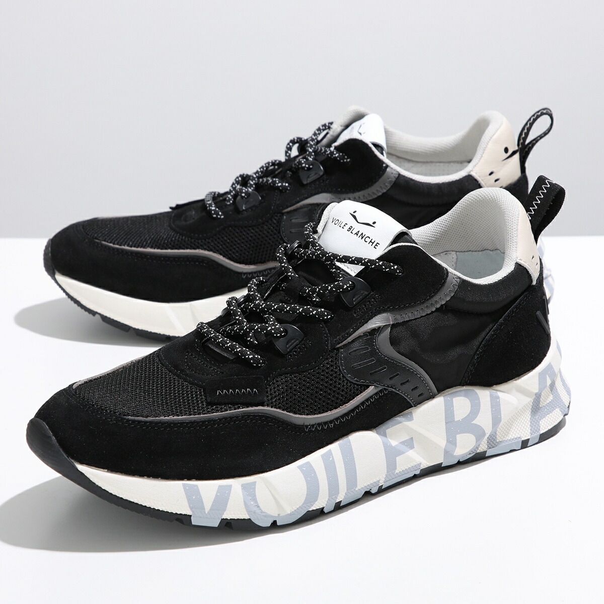 VOILE BLANCHE ボイルブランシェ スニーカー CLUB01 0012017465.05 メンズ ローカット スウェード ナイロン 靴 1A01 BLACK