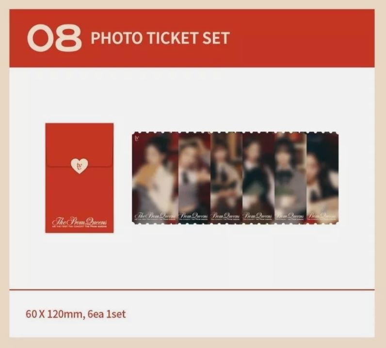 (未開封新品) IVE THE FIRST FAN CONCERT The Prom Queens OFFICIAL MD PHOTO TICKET SET