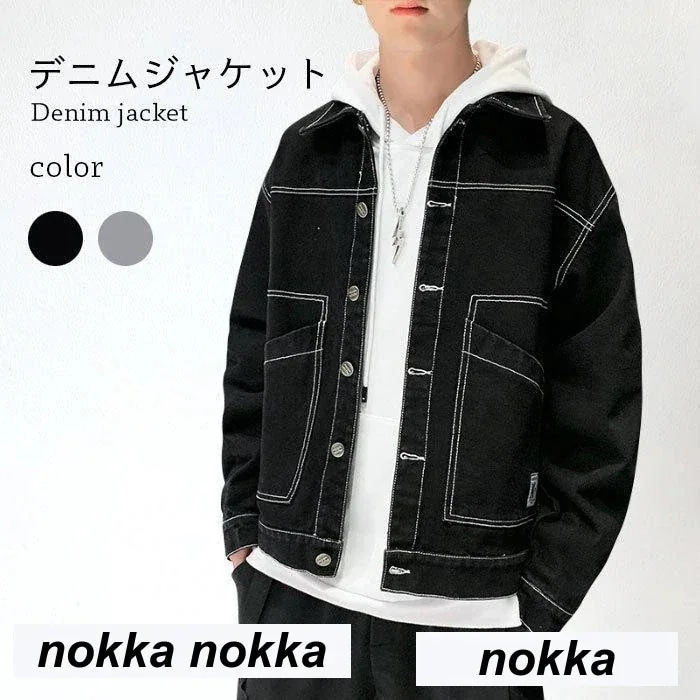 【1-3日出荷】デニムジャケット メンズ Gジャン ジャケット デニム ゆったり ウォッシュ加工 色落ち ヴィンテージ